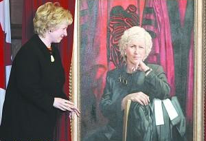 加拿大惟一女性总理画像国会揭幕