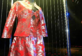 武汉展出200万元铂金婚纱 优雅华贵