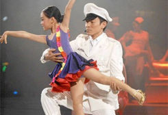 刘德华开演唱会与李连杰女儿跳拉丁舞