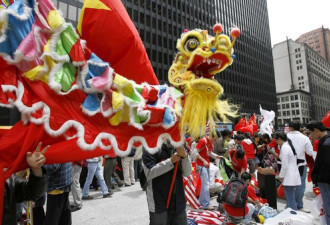 多维社：芝加哥华人集会支持北京奥运