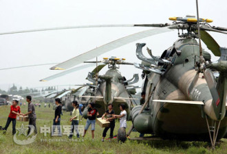 救灾暴露中国军队弱点：直升飞机太少