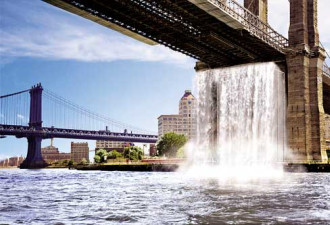 视觉盛宴：巨型人工瀑布即将亮相纽约