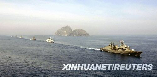韩国在独岛周边举行大规模军事演习(图)