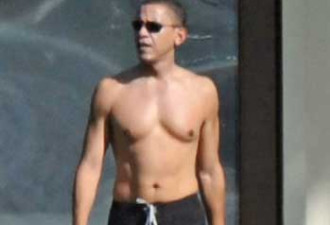 《太阳报》奥巴马半裸照展示完美肌肉