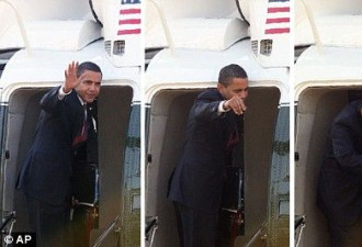 奥巴马不适应总统生活 上飞机时撞到头