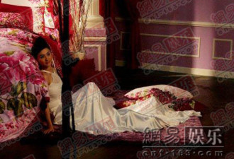 大曝光:张柏芝拍摄床上用品广告的花絮(视)