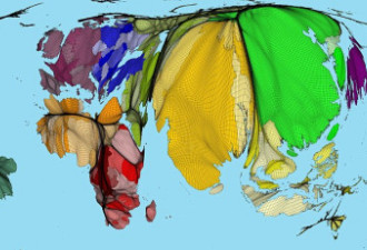 最新版世界人口地图:中印两国最突出