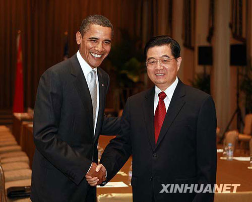 胡锦涛会见美国总统奥巴马(图)