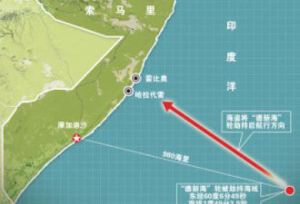 中国被劫货轮抵达索马里 武力营救无望