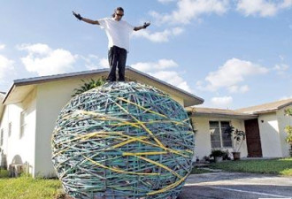 六年时间作世界最大的橡胶球破纪录