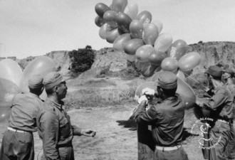 老照片:50年代台湾对大陆的空飘宣传