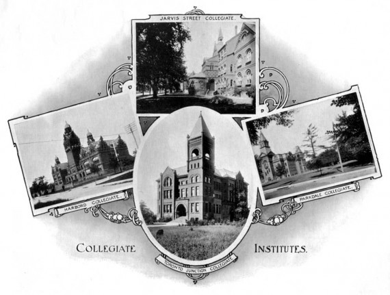 Jarvis Street Collegiate, Harbord Collegiate, Parkdale Collegiate, Toronto Junction Collegiate
