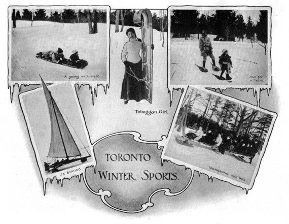 Toronto Winter Sports with Toboggan Girl