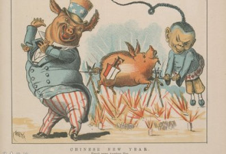 老照片：早期美国歧视华人的宣传海报