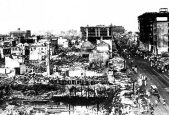上世纪日本关东大地震后东京的惨状