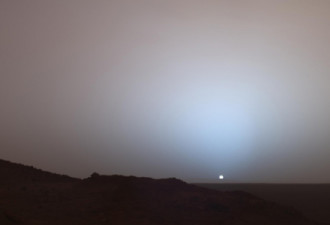 勇气号拍摄的佳照：火星日落凄美壮观