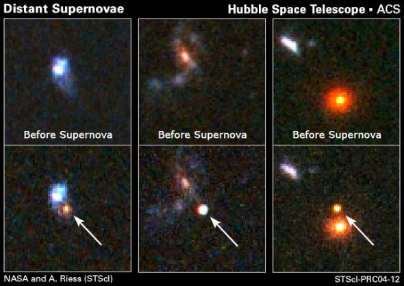 已知三颗距离地球最遥远的超新星