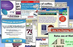 弹出式广告(pop-up ads)