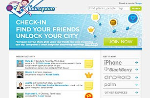 社交网站&ldquo;玩转四方&rdquo;(Foursquare)