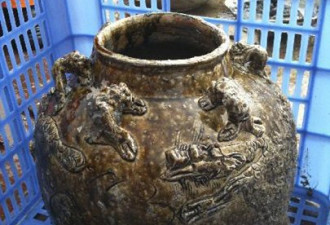组图：打捞南澳一号大量珍贵古董出水