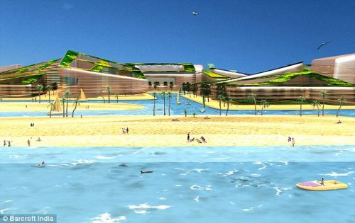 由塑料瓶建成的人工岛 / Jandan.net