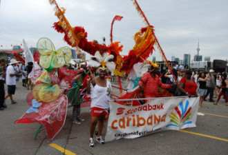 多伦多加勒比节狂欢：大巡游争奇斗艳