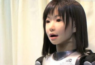 日本造仿真美女机器人会唱歌跳舞(图)