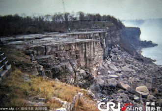 罕见历史照片：尼亚加拉瀑布干涸惨景