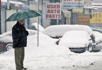 超级暴雪横扫美国25个州 1亿人受灾
