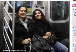 阿富汗割鼻女整容重生 乘纽约地铁出游