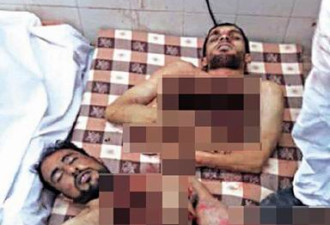 卡扎菲屠杀人民铁证：平民被炸成两截