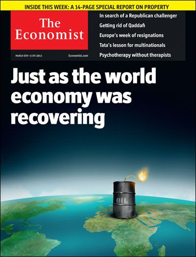 图为2011年3月4日出版的《经济学人》封面