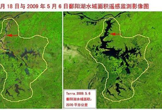 江西鄱阳湖创有卫星记录以来最小水面