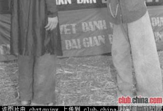 老照片：55年越共土改 地主夫妇被活埋