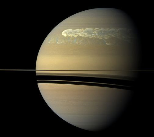 土星风暴(图片来源:Caltech/SSI/NASA)
