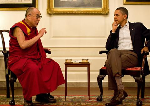 奥巴马总统7月16日在白宫会晤达赖喇嘛