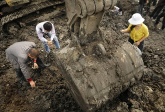 图：杭州土方现疑似古瓷 市民疯狂挖宝