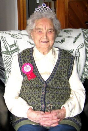 Margaret Ellen Moores of Rushoon celebrated her 102nd birthday Nov. 5. Relatives say its Mrs. Moores who remembers all the past events of a wonderful lifetime. Photo Submitted