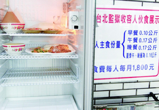 台媒:台北监狱伙食标准过高 部分犯人吃腻猪蹄(组图)