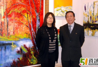 年轻女画家王薇艺术画展正在万锦市举行