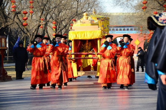 天坛举行祭天仪式 “皇帝”首次坐轿出席(高清组图)