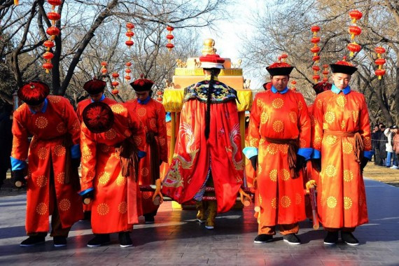 天坛举行祭天仪式 “皇帝”首次坐轿出席(高清组图)
