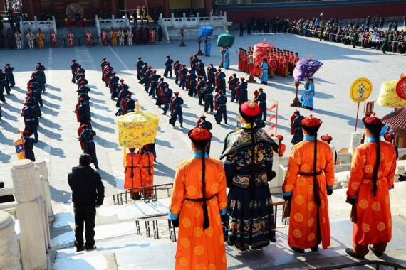天坛举行祭天仪式 “皇帝”首次坐轿出席(高清组图)