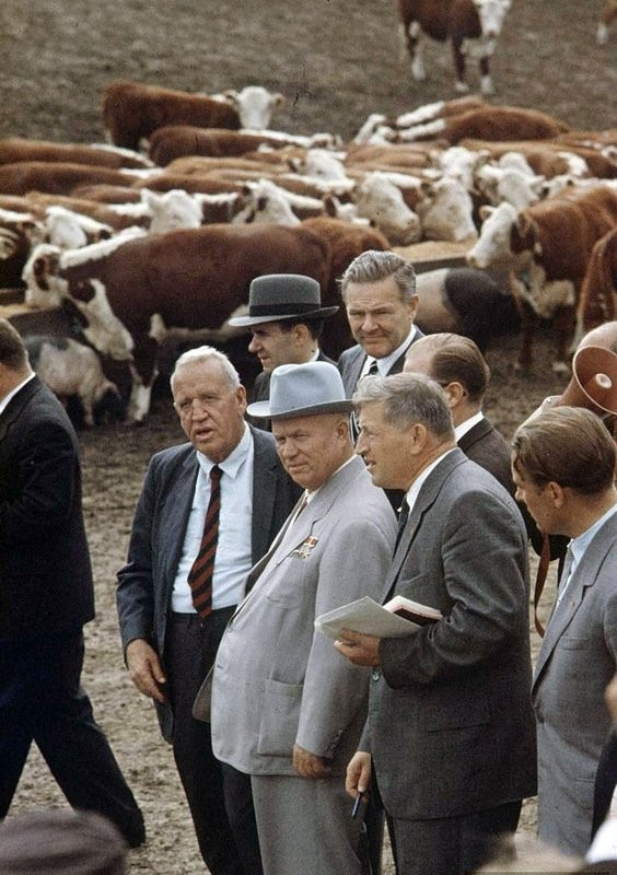 珍贵的史料：1959年赫鲁晓夫访问美国彩照(高清组图)