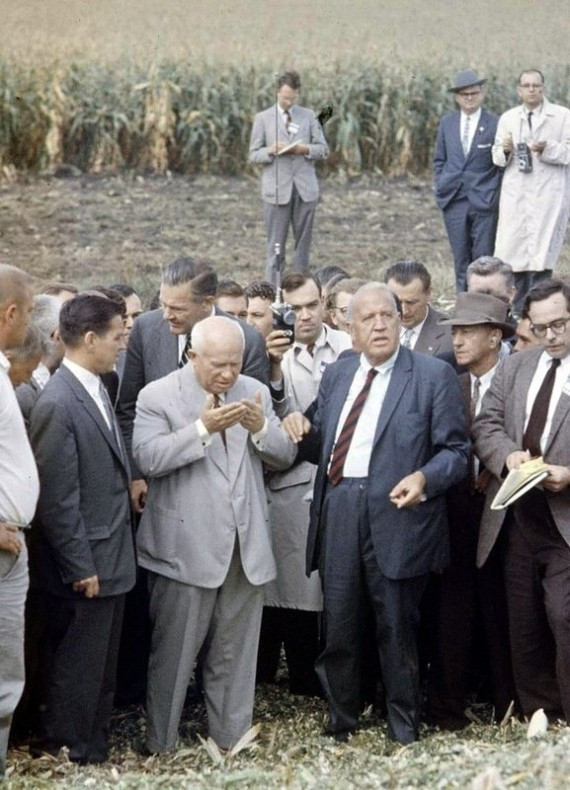 珍贵的史料：1959年赫鲁晓夫访问美国彩照(高清组图)