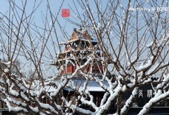 实拍北京三月飞雪美景 雪霁紫禁之巅