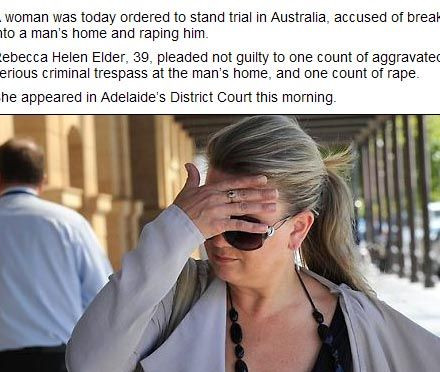 澳大利亚一39岁女子被控硬闯民宅强奸男子(图)