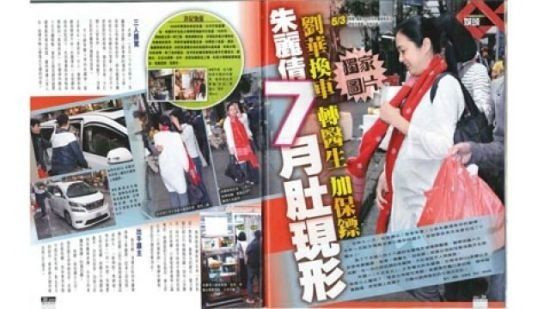 朱丽倩挺7个月大肚照首曝光 丈夫刘德华将专心陪产(组图)