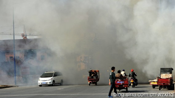 网友实拍：中国城市里的“狼烟” 如此场景实在可怕(组图)