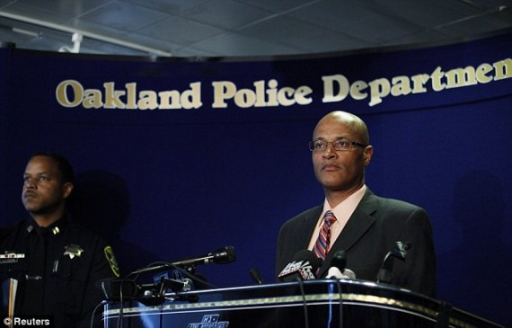 Oakland Police Chief Howard Jordan talks to the media after seven people were killed and three wounded at Oikos University in Oakland, California 
